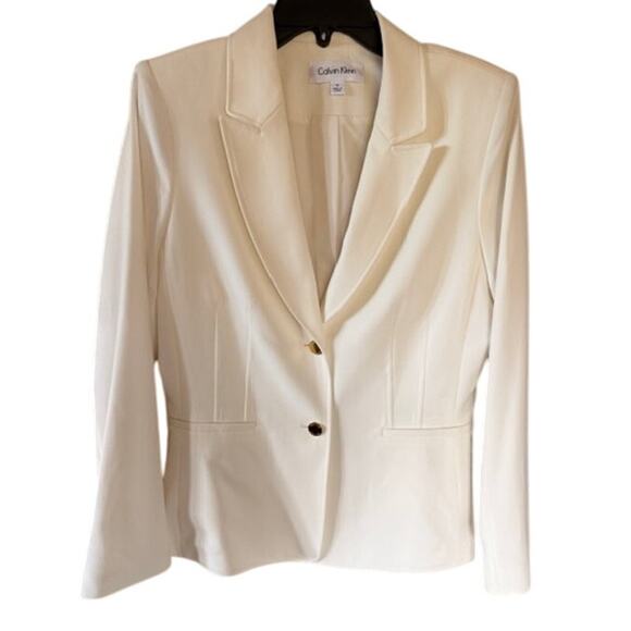 Calvin Klein Women’s White Pantsuit Set Size 10 NWOT - Picture 3 of 9